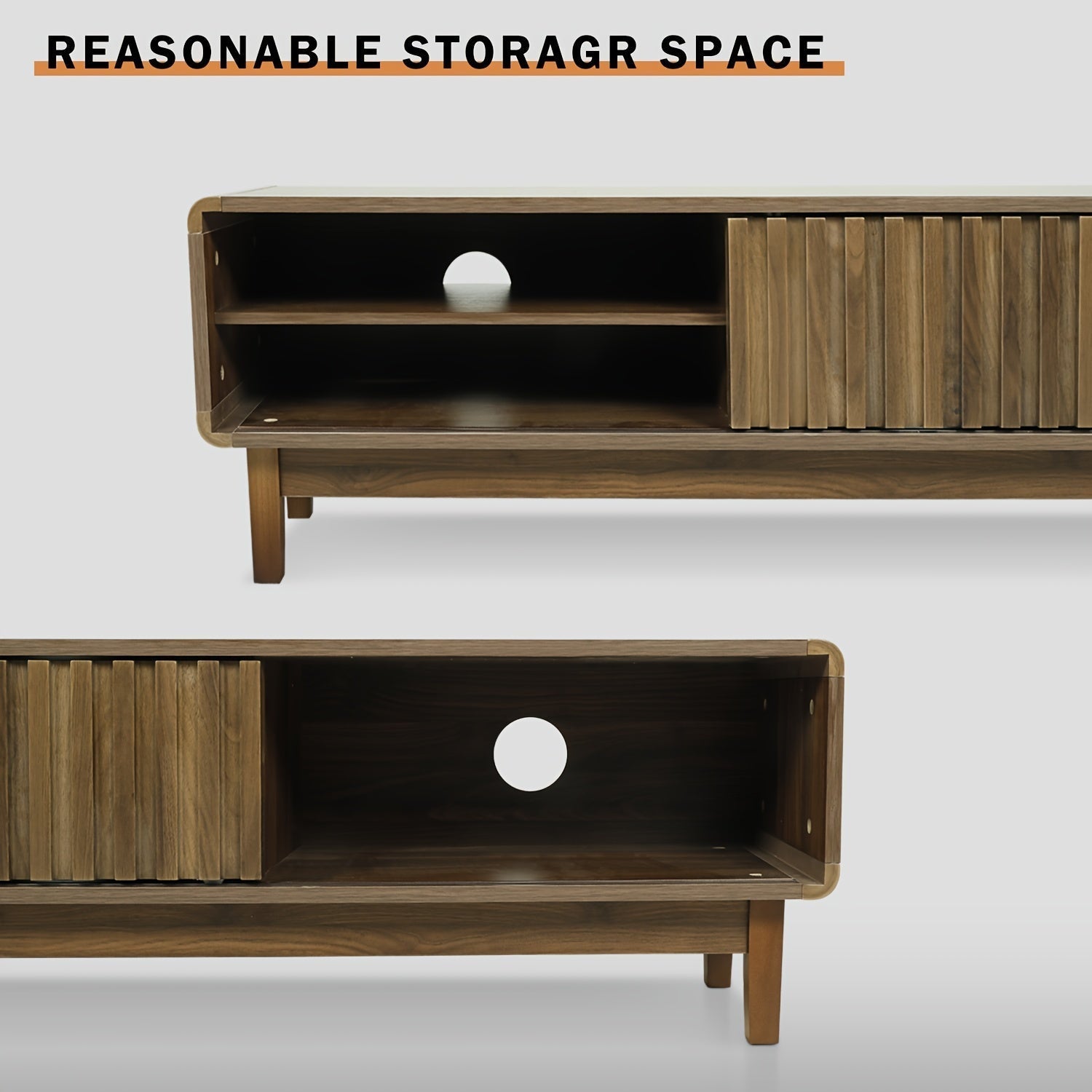 Mid-Century Modern TV Stand For 140cm TV