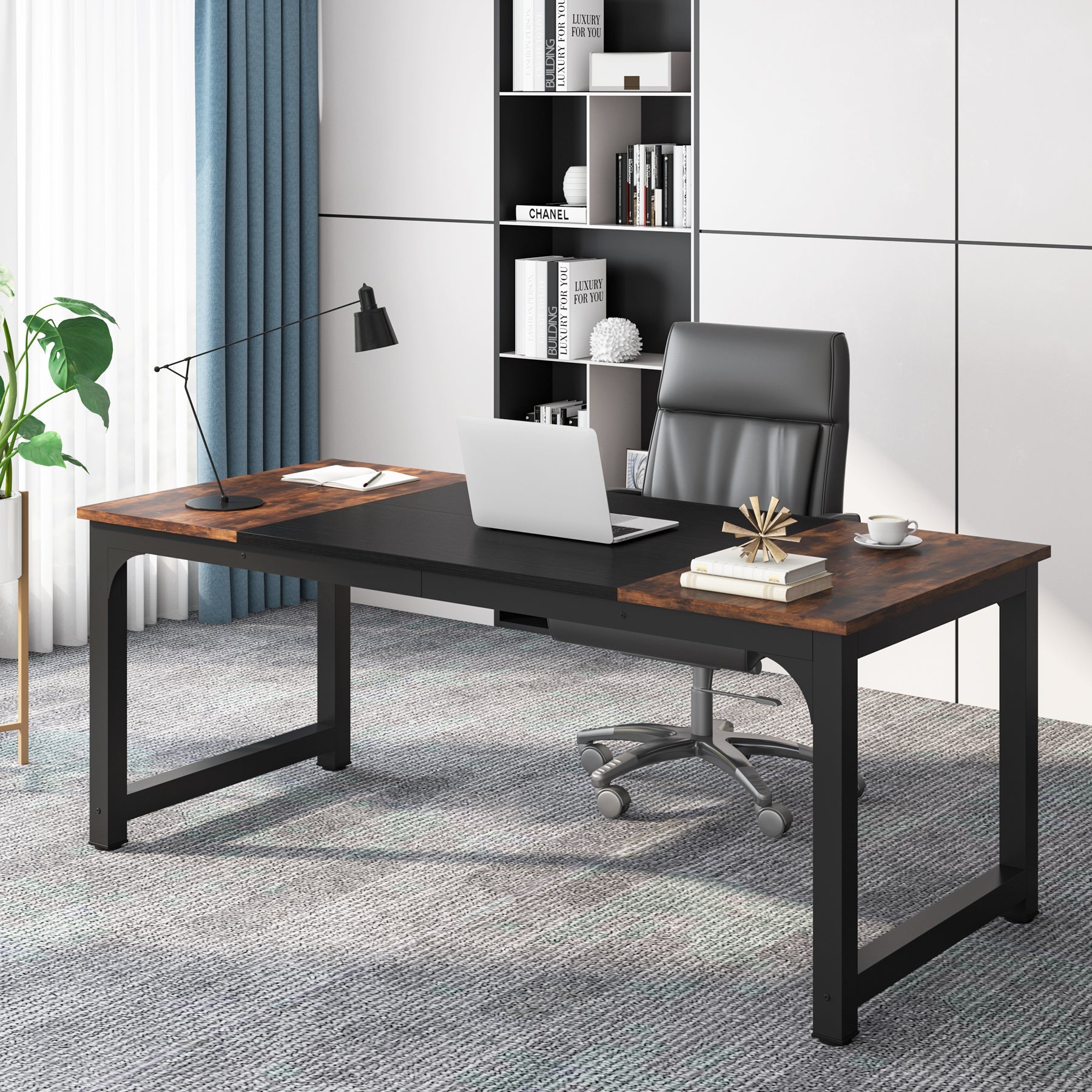 Simple Conference Table, Rectangular Meeting Table Computer Desk (Dimensions in cm)