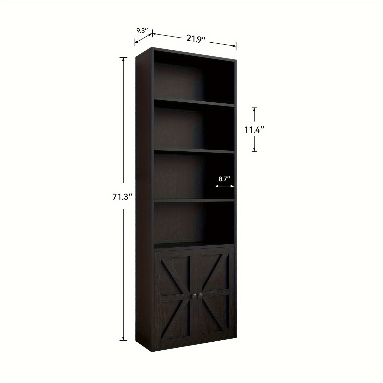 6-Tier Bookshelf with 2 Storage Drawers, Industrial Display Standing Shelf, Rustic Wood Storage Shelf with Metal Frame, Open Bookcases for Living Room, Bedroom, Home Office (Brown)