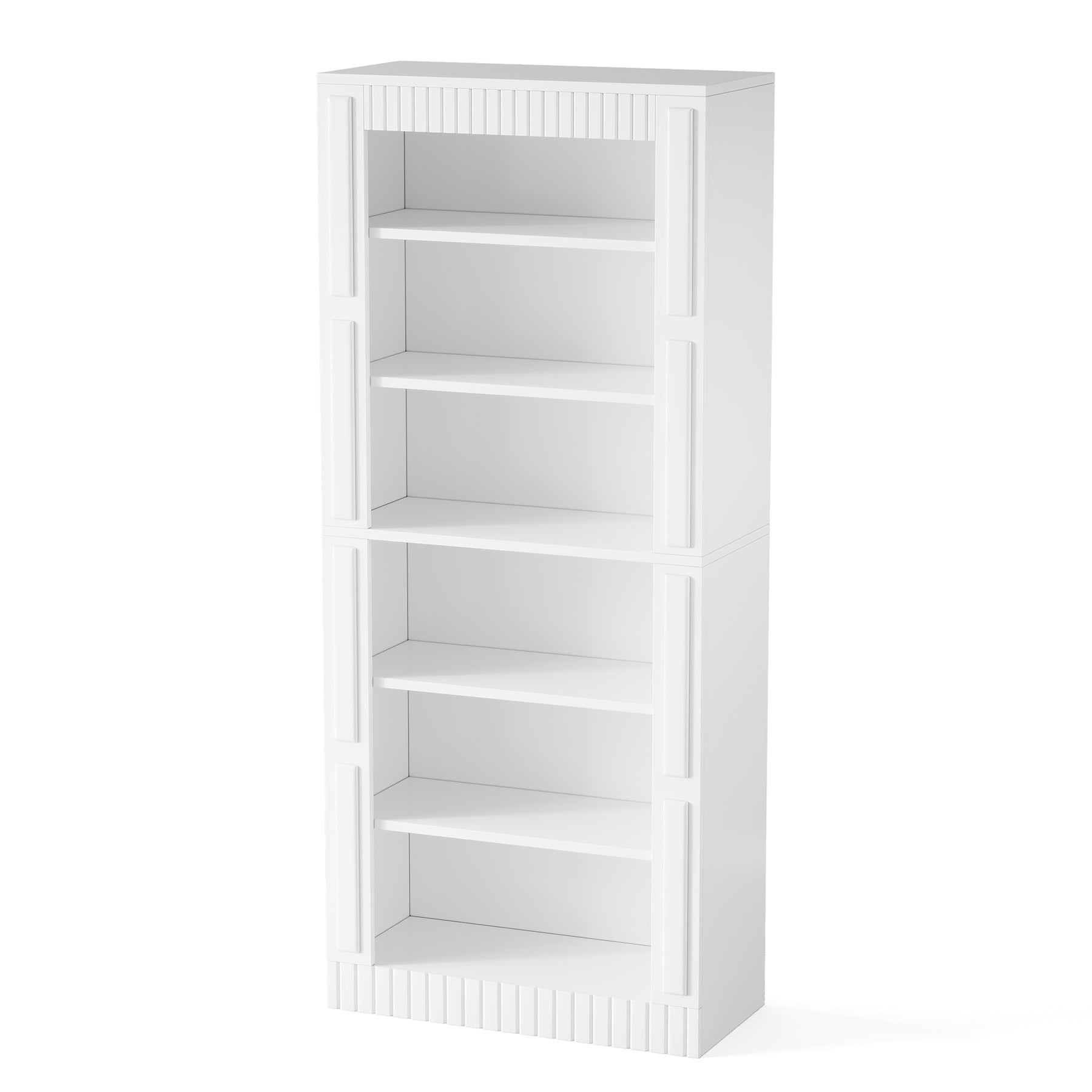 185 cm Modern Bookcase, 6-Tier Tall Etagere Bookshelf with Storage Shelves