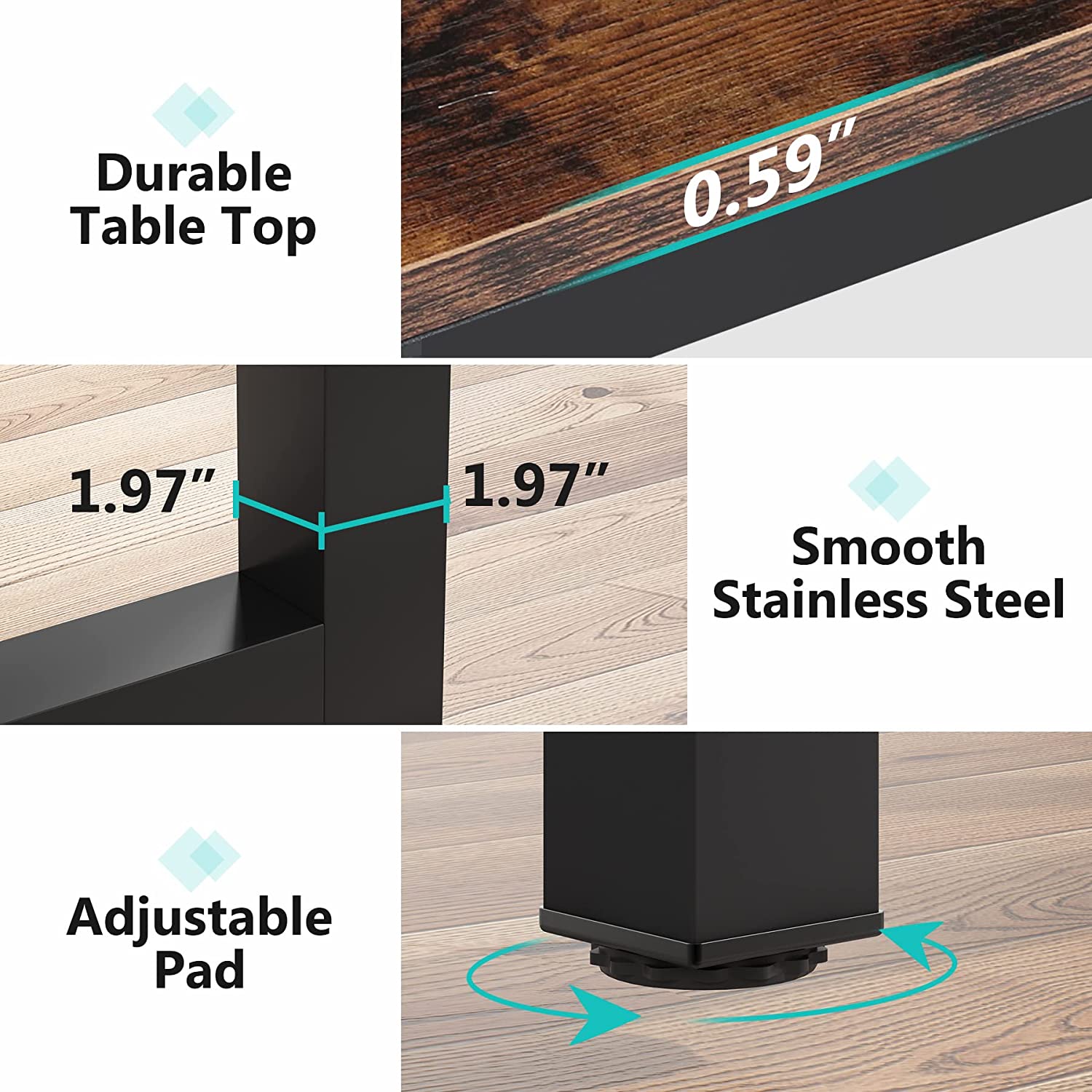 Simple Conference Table, Rectangular Meeting Table Computer Desk (Dimensions in cm)