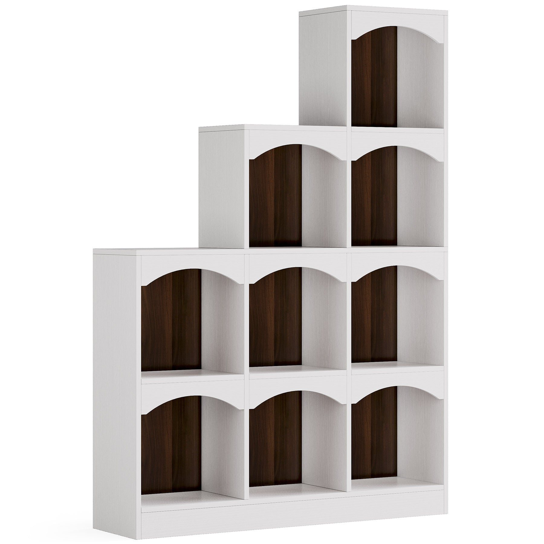 23 cm Cubes Bookshelf, L-Shaped Corner Etagere Bookcase Display Shelf