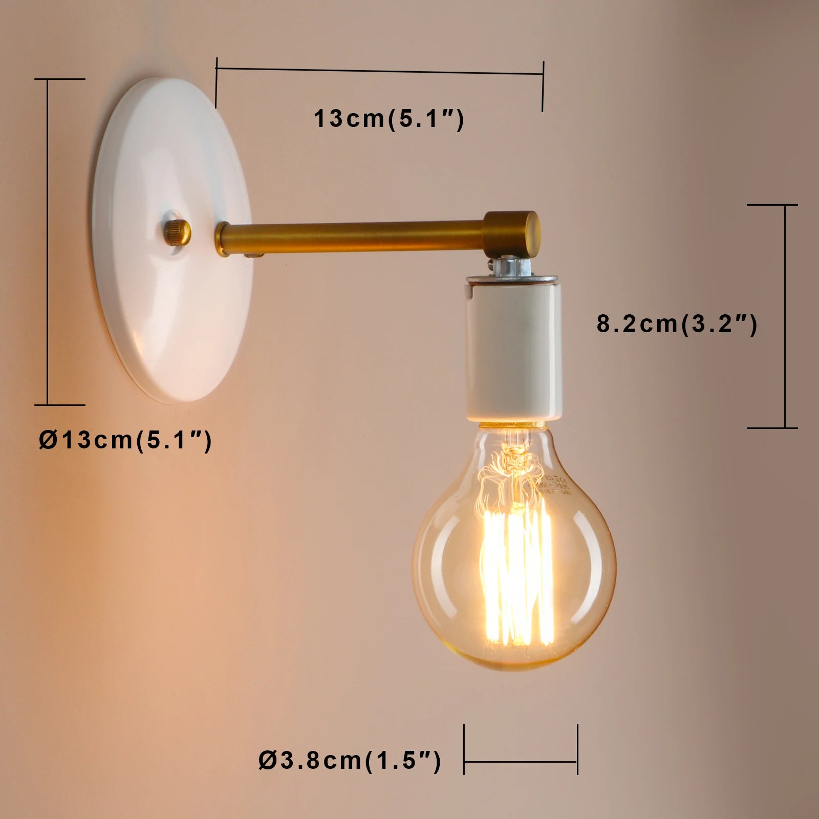 Industrial Scandinavian Mini Single Sconce Antique Finished 1-Light Wall Sconce Wall Lamp