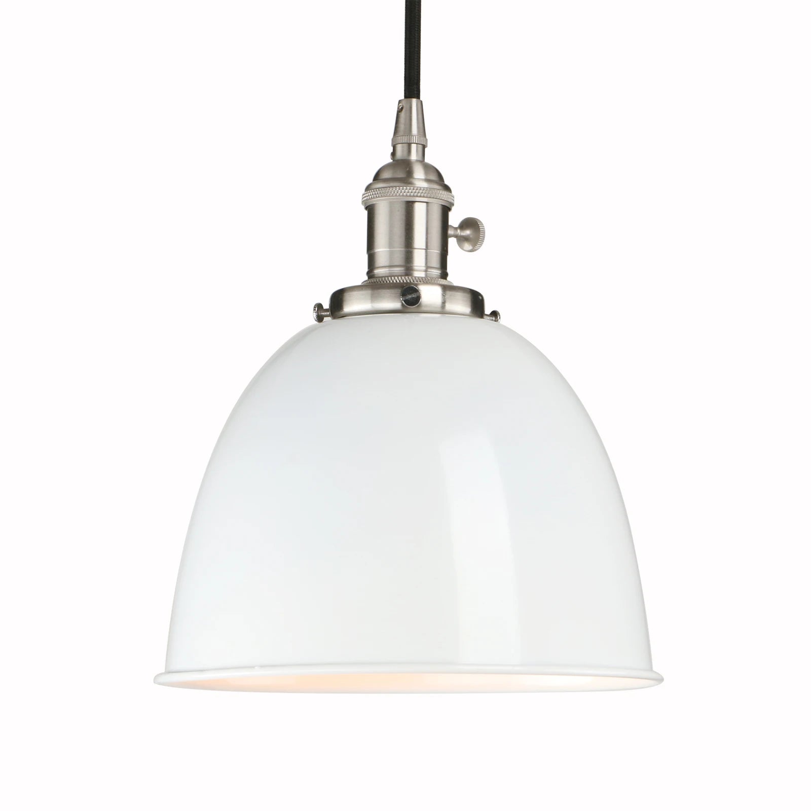 Vintage Style Pendant Light with Switch, Metal 8.1"/20cm Dome Lampshade Hanging Lamps ,for Living Room Kitchen Bedroom