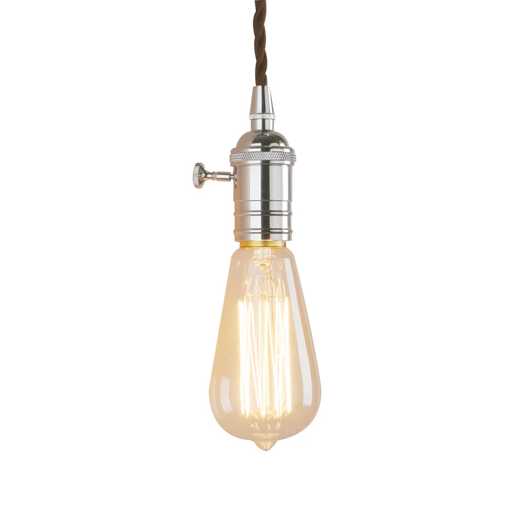 Industrial  Pendant Lighting, Vintage Style Hanging Light Fixture for Living Room Dining Room, withON/Off  Button