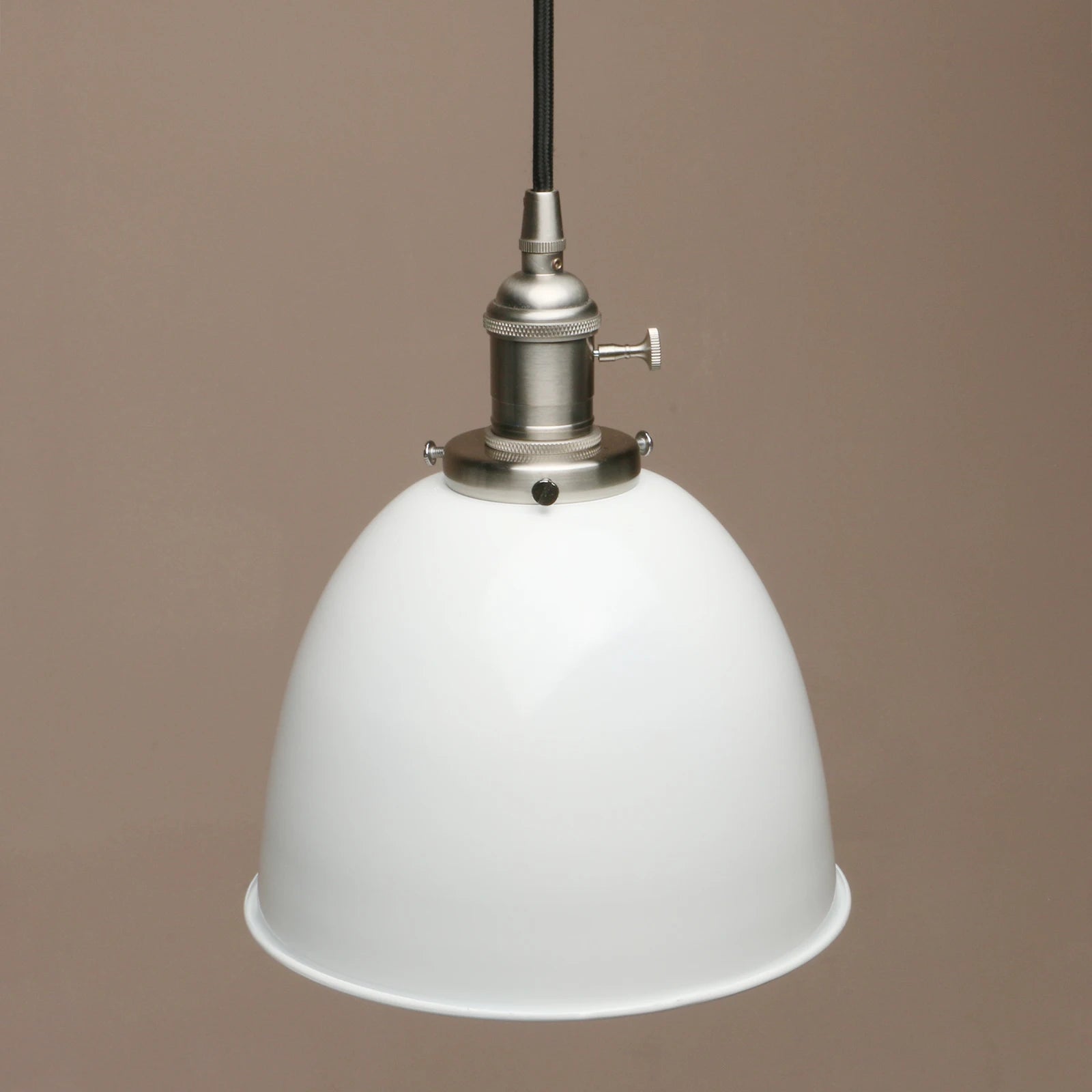 Vintage Style Pendant Light with Switch, Metal 8.1"/20cm Dome Lampshade Hanging Lamps ,for Living Room Kitchen Bedroom