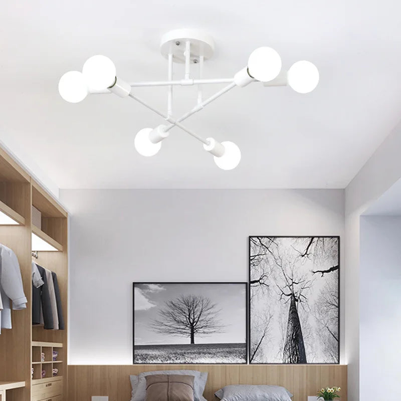 Nordic Minimalist Pendant Light Ceiling Lamp LED Chandelier Suitable for Bedrooms Living Rooms Black Gold Lighting Decoration