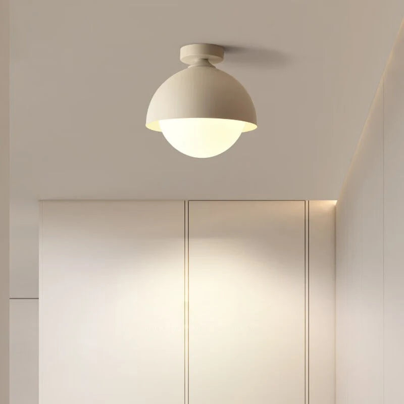 Nordic Aisle LED Ceiling Light Mounted For Corridor Staircase Foyer Gallery Balcony White Black Round Porch Entrance Hall Lustre