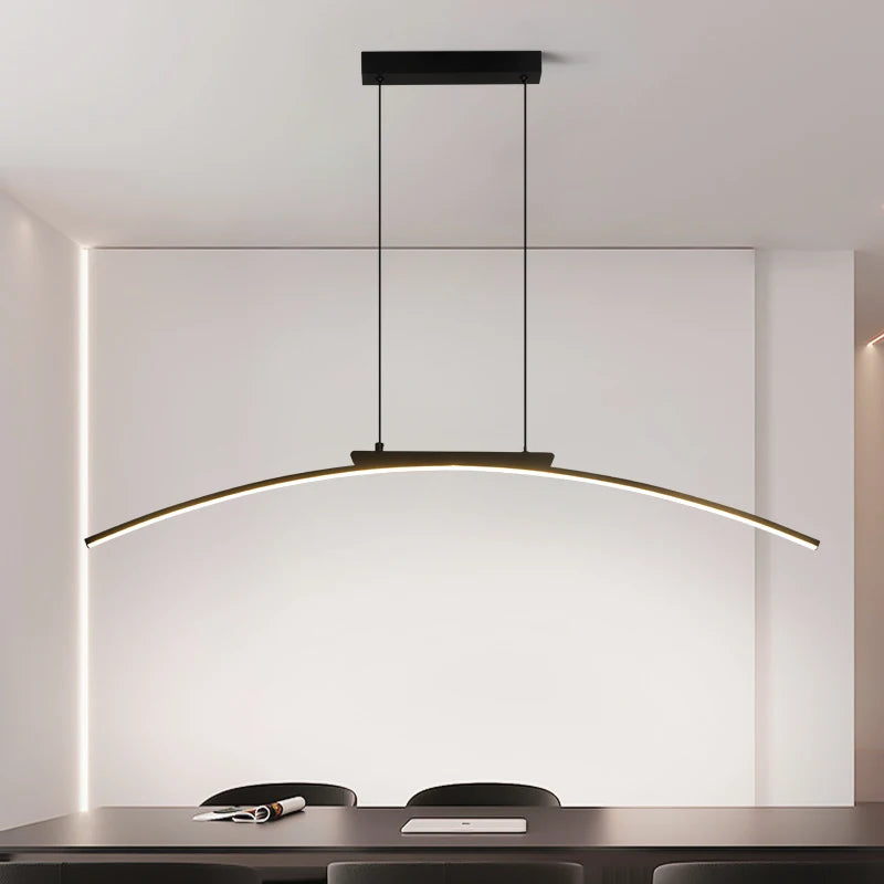 Pendant Lamp Modern LED Chandelier for Dining Room Kitchen Bar Living Room Bedroom Ceiling  Black Simple Design Chandelier Light