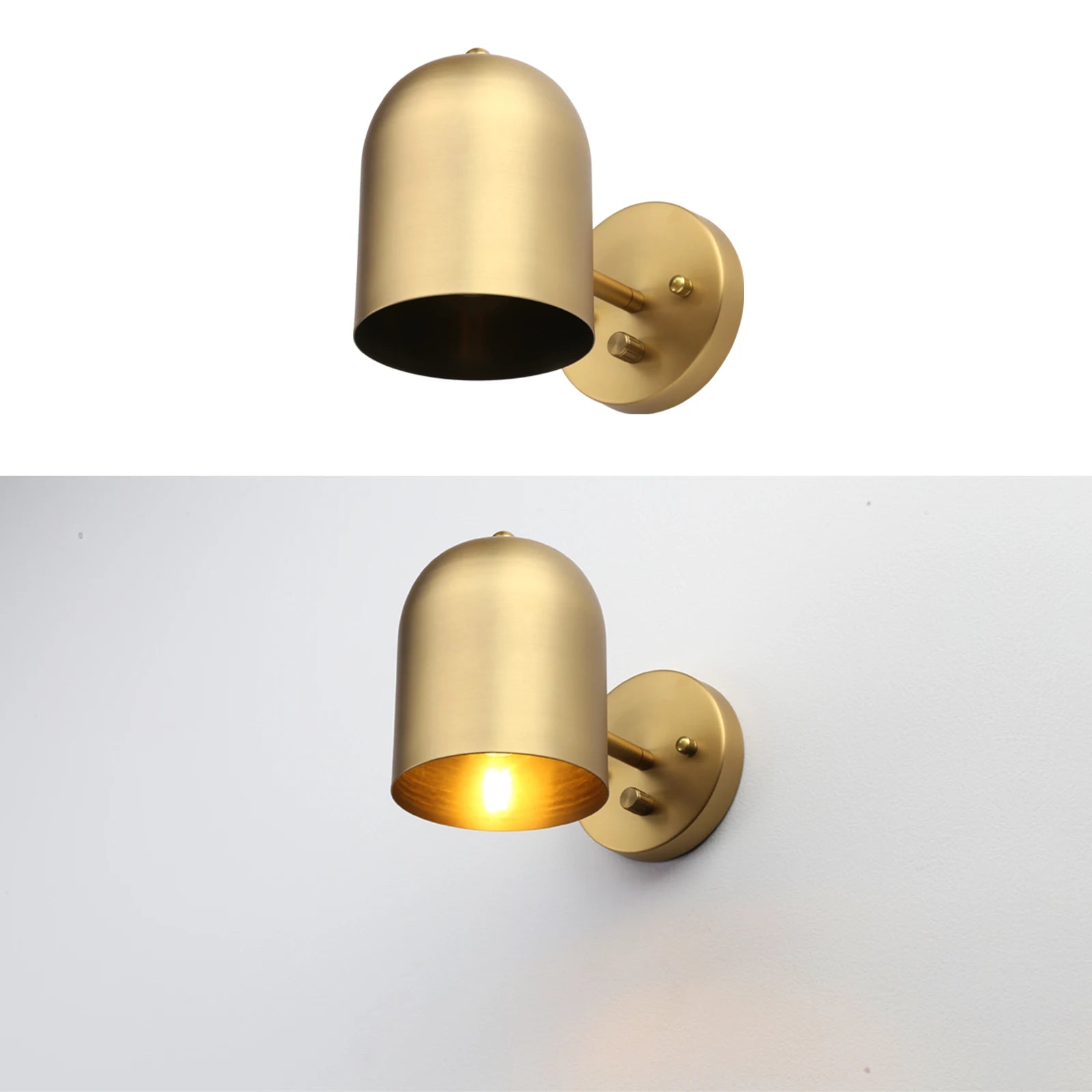 Wall Sconce with Dimmer Switch, Adjustable Light Head ,  Base Reading Lamp Lighting Decor for Bedroom Living Room Kitchen