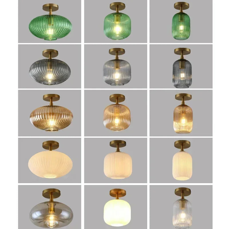 LED Modern Ceiling Light Luxury Glass Design Lamps For Dining Living Room Study Cafe Bar Simple Home Decoration Ceiling Fixtures