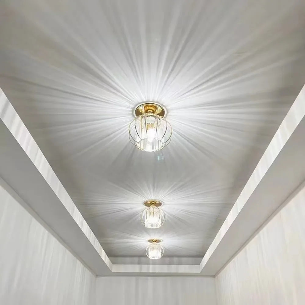 Modern Semi Flush Mount Crystal Ceiling Light Fixture Chandelier Lighting LED Ceiling Light Fixture