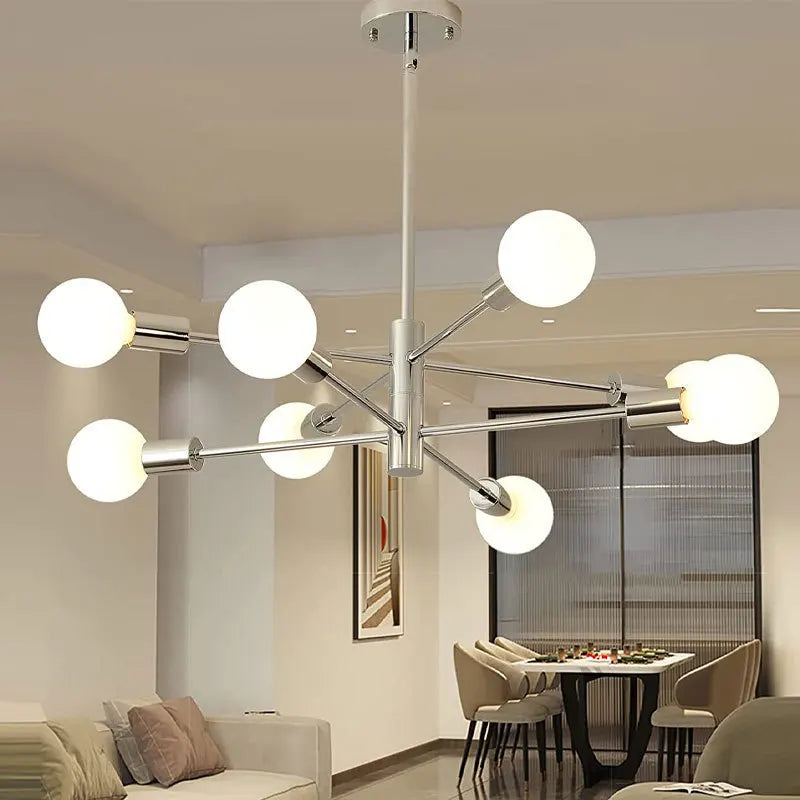 Decorative Living Room Chandelier Light 6/8/10/12 Lamps Heads Modern E27 Ceiling Chandelier Dining Room Bedroom Chandelier Lamp