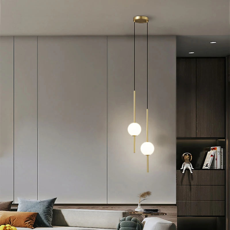 Gold Elegant Pendant Light,  Modern 1-Light Ceiling Hanging Light Fixture in gold Finish ,ideal for bedroom living room, Bu