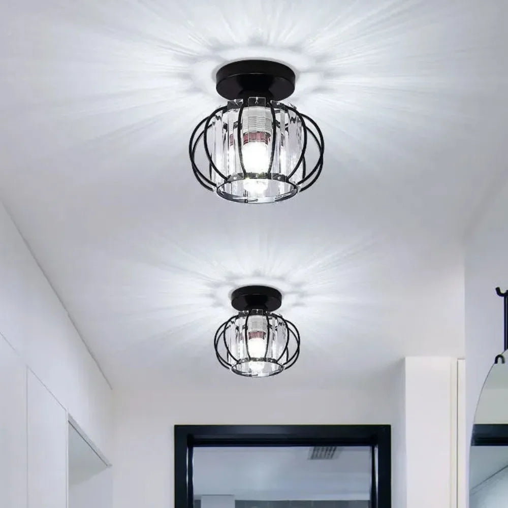 Modern Semi Flush Mount Crystal Ceiling Light Fixture Chandelier Lighting LED Ceiling Light Fixture